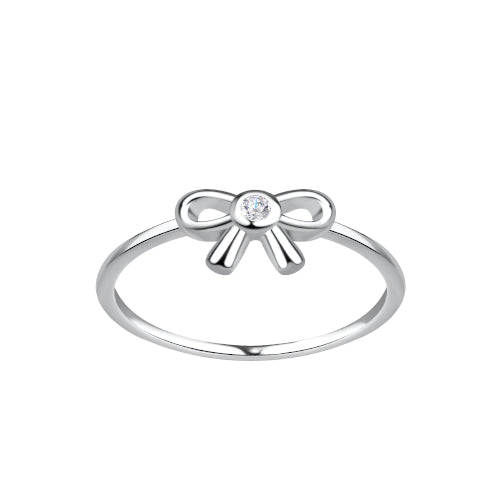 Sterling silver bow ring