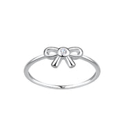 Sterling silver bow ring