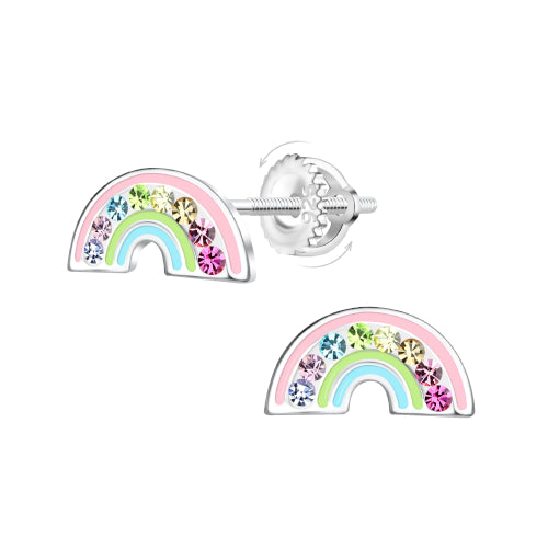 Sterling silver rainbow earrings