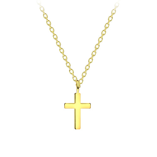 Gold plated cross necklace
