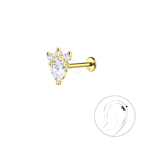 Flat Back Labret