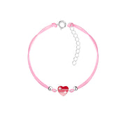 Heart cord bracelet
