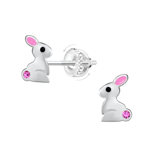 Silver Bunny Studs