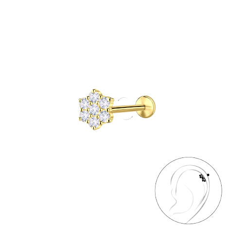 Flower Flat Back Labret