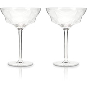 Viski faceted martini glasses