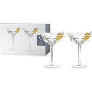 Viski faceted martini glasses