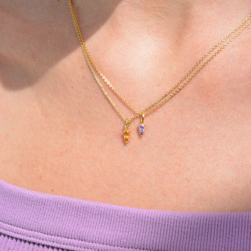 Blue Topaz Binary necklace
