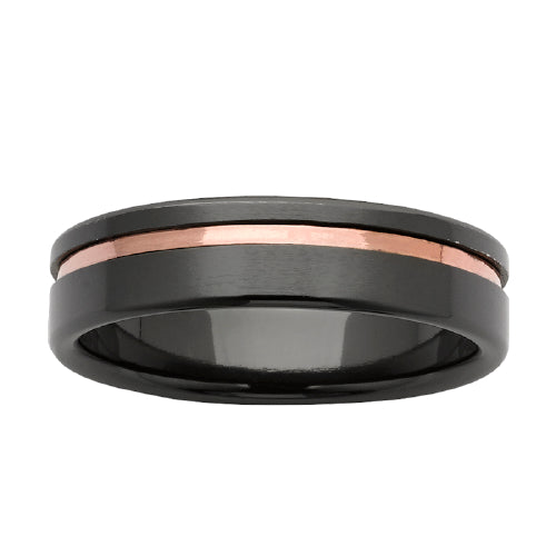 Ziro & 9ct rose gold wedder