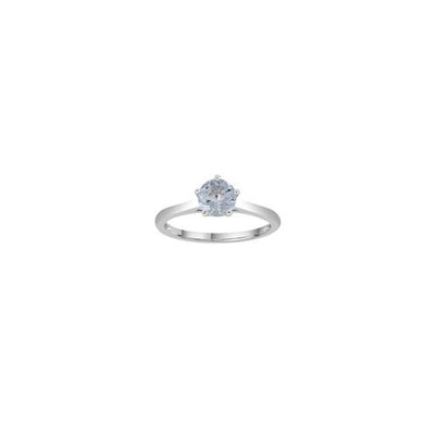 9ct Aquamarine & Diamond ring