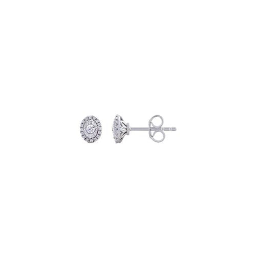 9ct white gold diamond studs