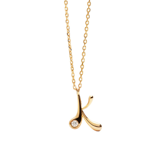 K Initial Necklace