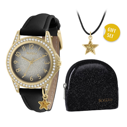 Tikkers Black Star Watch Gift Set