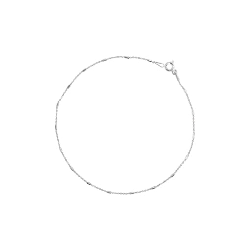 Fine Cable Link Bracelet W/solid Links