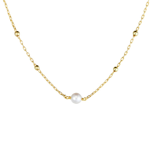Satellite Chain with Pearl Pendant