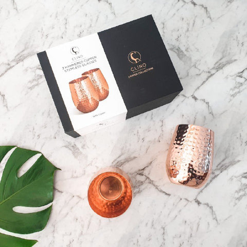 Stemless Copper glasses