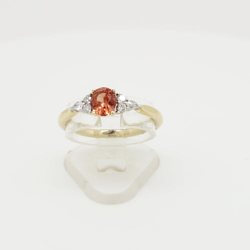 9ct Madagasca Sapphire & Diamond ring