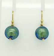 9ct Murano ball drop earrings