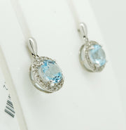 9ct Topaz & Diamond earrings