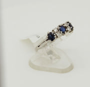 9ct sapphire & diamond ring