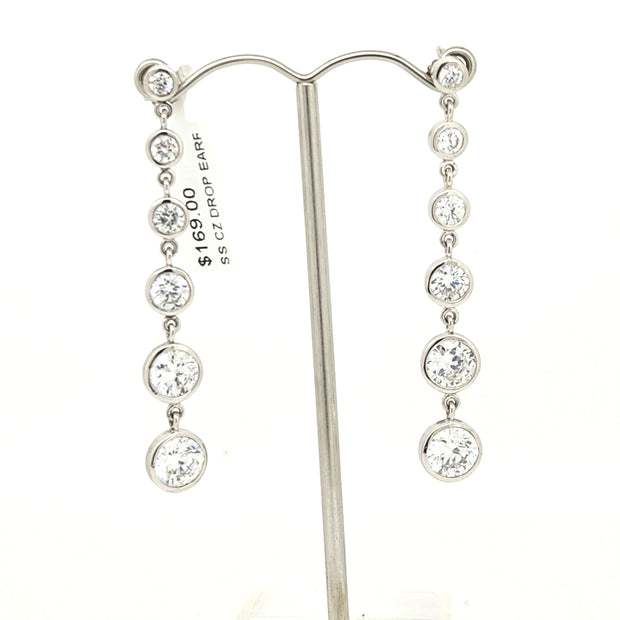 Sterling silver cubic zirconia earrings