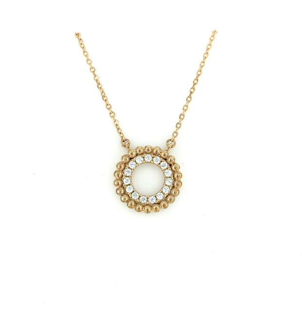 Rose gold plated CZ necklace