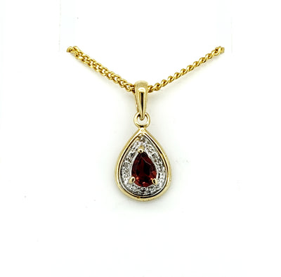 Garnet & Diamond pendant