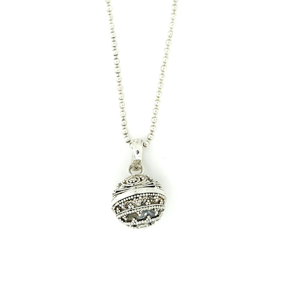 Sterling silver harmony ball necklace