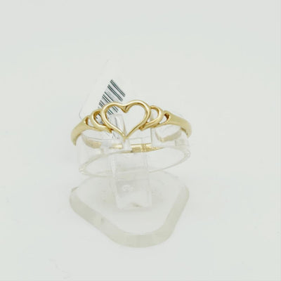 9ct open heart ring