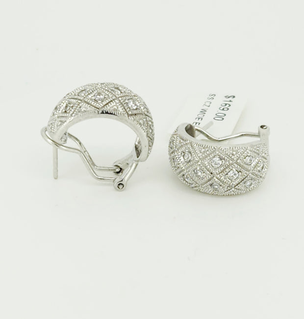Sterling silver CZ earrings