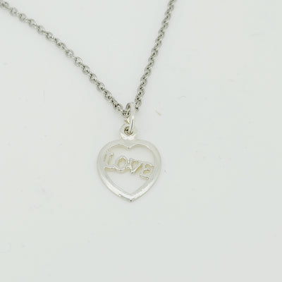 Sterling silver LOVE necklace
