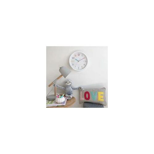 Learn The Time Wall Clock. White