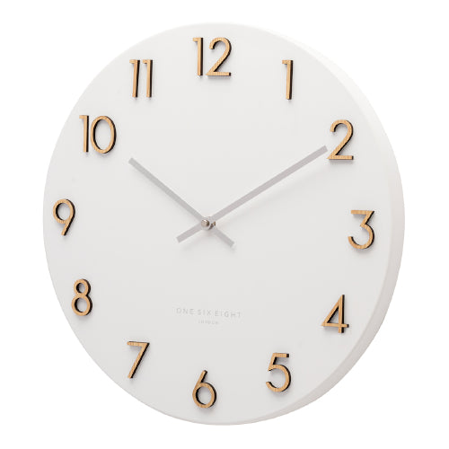 Katelyn white 60cm wall clock