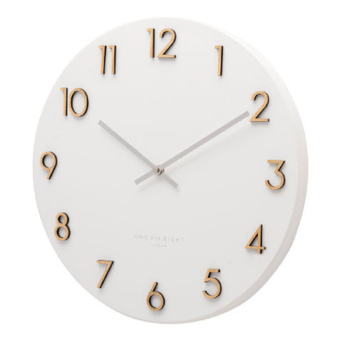 Katelyn white 60cm wall clock
