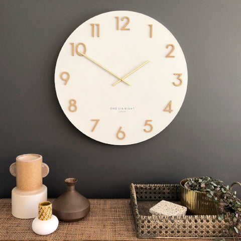 Katelyn white 60cm wall clock