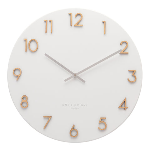 Katelyn white 60cm wall clock