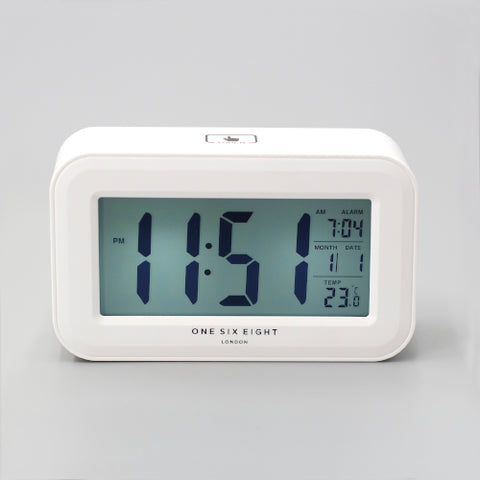 Rielly Digital Alarm Clock White