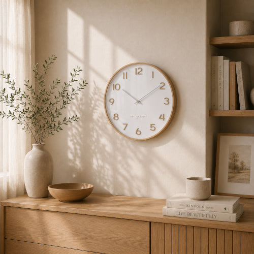 41cm Wallace White Wall Clock