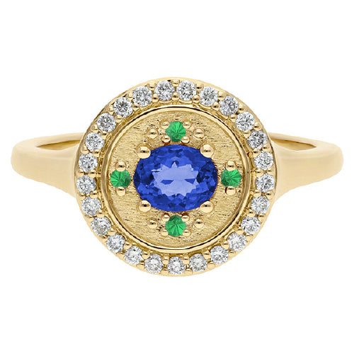 9ct Sapphire  &n Diamond ring