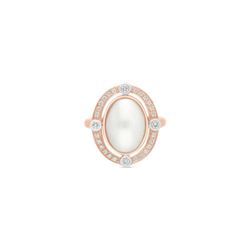 9ct Pearl & Diamond ring