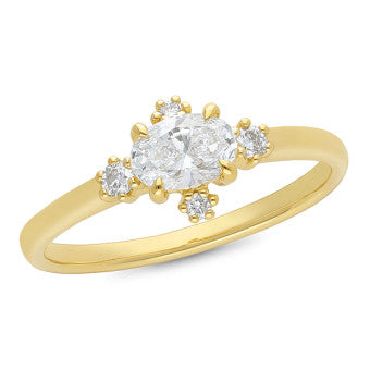 9ct Gold .60ct Lab Diamond Ring