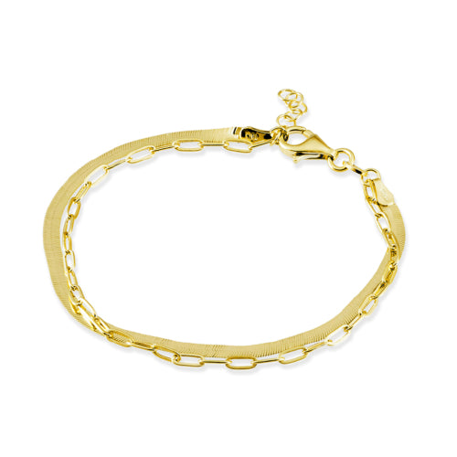 Sterling silver gold plated bracelet