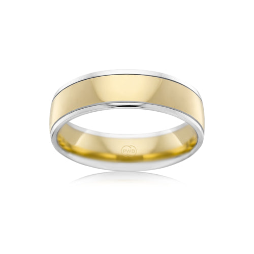 9ct white & yellow gold wedder