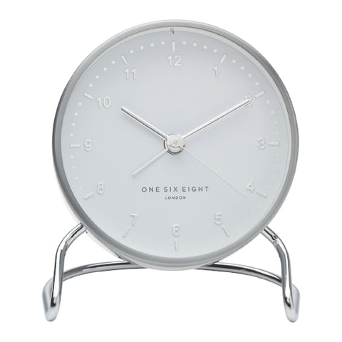 Indy white alarm clock