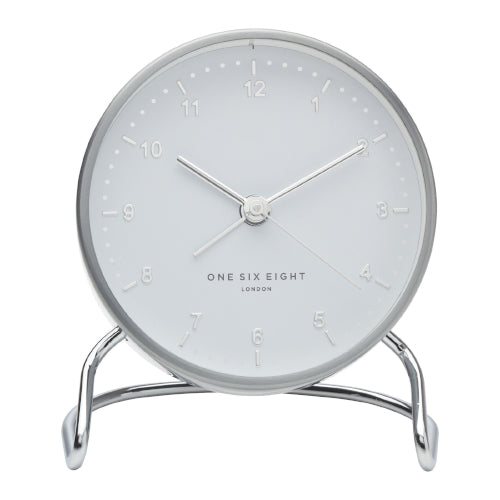 Indy white alarm clock