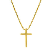 Steel Box Chain Cross Pendant