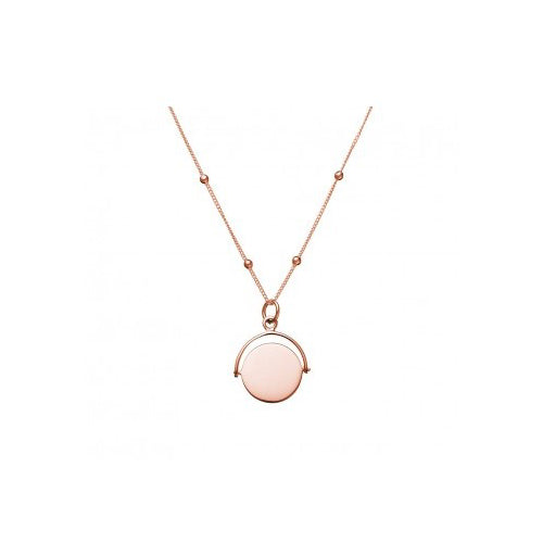 Sterling silver rose plated spinner neck