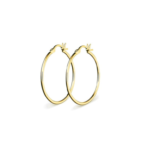 Gold plated hoop earrings