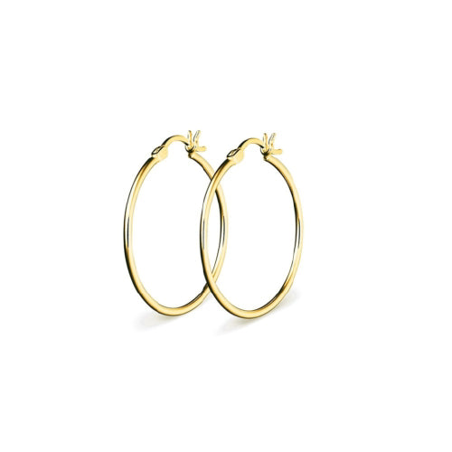 Gold plated hoop earrings