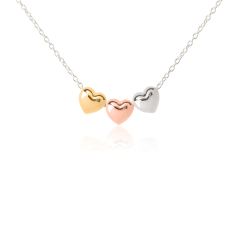 Puff heart necklace