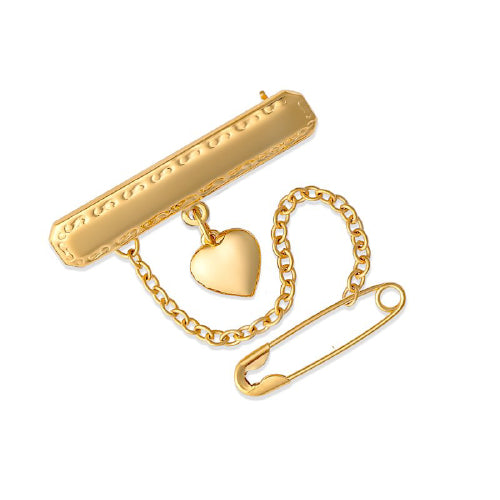 Gold plated baby brooch